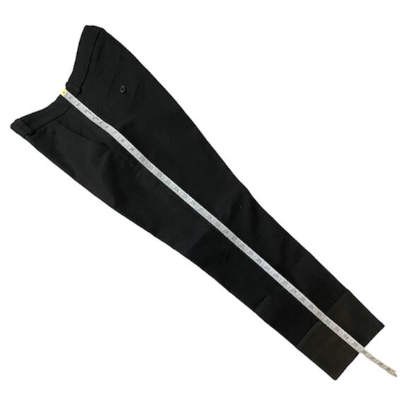 Banana Republic Leather Ankle Trim Black Pants Trousers Size 4 - Picture 9 of 12